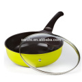 Eco-friendly aluminium wok pan with lid